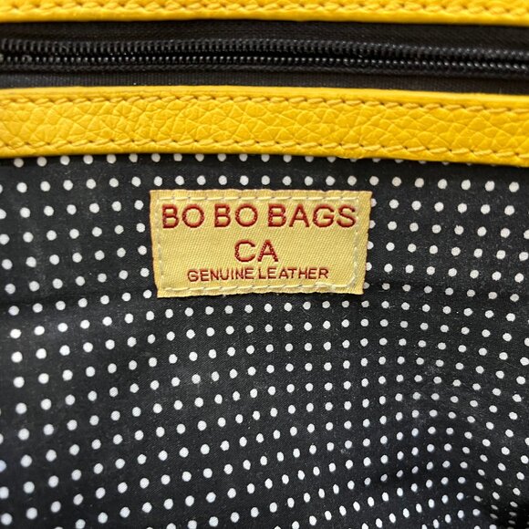 Yellow Leather Bobo Bags CA Crossbody Bag. - Zip w/Cloth Lining - Picture 5 of 8